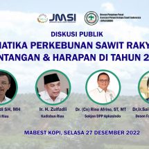 Problematika dan Tantangan Sawit, JMSI Riau Gelar Diskusi Publik Gandeng APKASINDO 