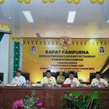 DPRD Kampar Gelar Paripurna Istimewa di HUT ke-73 Kabupaten
