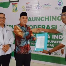 Kakan Kemenag Kampar Launching Desa Karya Indah Menjadi Kampung Moderasi Beragama