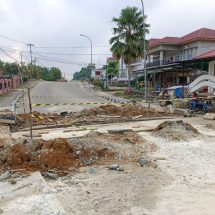 Pembangunan Box Culvert Jl. Sudirman Bangkinang Sunyi Dari Pekerja