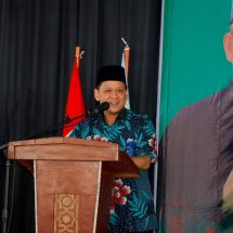 Tabligh Akbar dan Peletakan Batu Pertama Pembangunan Asrama Ponpes Muhammadiyah Kampa Boarding School Dihadiri Pj Bupati Hambali 