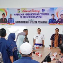 Diskominfo Kampar Gelar Rapat Koordinasi Operator Persandian Kecamatan Se-Kabupaten
