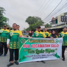 Tim Lado Hijau KUA Salo Tebar Semangat Kerukunan di Gerak Santai HAB ke-80 Kemenag Kampar