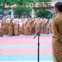 Pimpin Apel Senin, Bupati Kampar Singgung Wacana Penerapan Sistem WFH