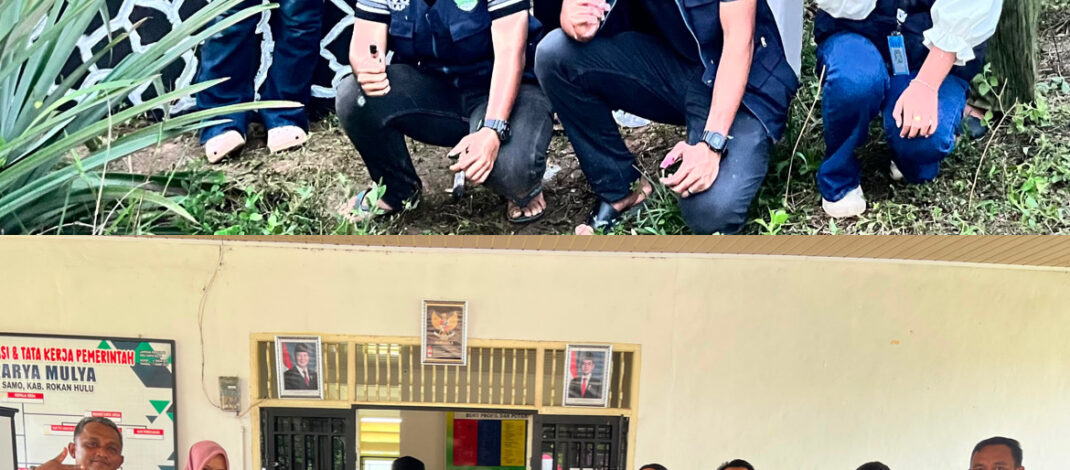 Mahasiswa KUKERTA UNRI 2026 Tinggalkan Program Berkelanjutan Melalui Rekonstruksi Gapura dan Bank Sampah Desa Karya Mulya