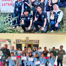 Mahasiswa KUKERTA UNRI 2026 Tinggalkan Program Berkelanjutan Melalui Rekonstruksi Gapura dan Bank Sampah Desa Karya Mulya