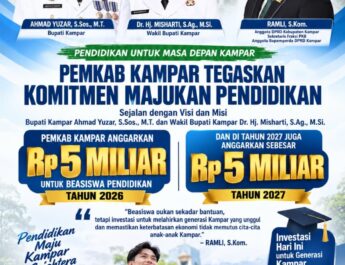 Pemkab Kampar Buka Beasiswa 2026, PKB Kawal Rp5 Miliar hingga Ranperda Inisiatif