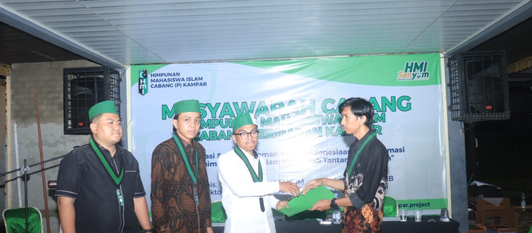 Dimas Saputra Terpilih sebagai Formateur/Ketua Umum HMI Cabang Persiapan Kampar, Usung Motto HMI SENYUM (Semuanya Untuk Masyarakat)